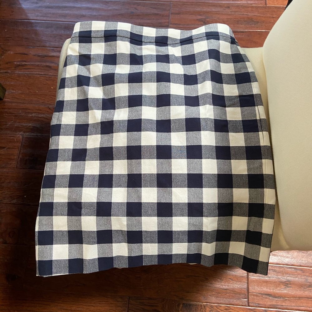 J Crew Gingham Pencil Skirt, 2P ✏️